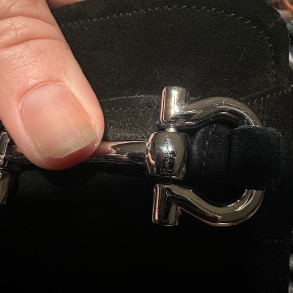 Mens Salvatore Ferragamo Black Suede Loafers Size 10 - Picture 6 of 8